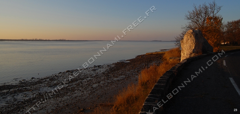 Coucher de soleil sur l'estuaire de la Gironde